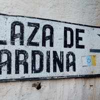 Señal viaria Plaza de Sardina